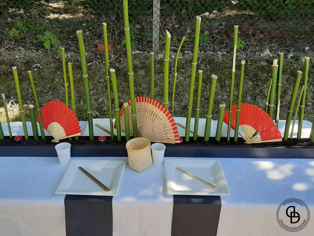 Table décorée pour un anniversaire enfant sur le thème Petit Ninja